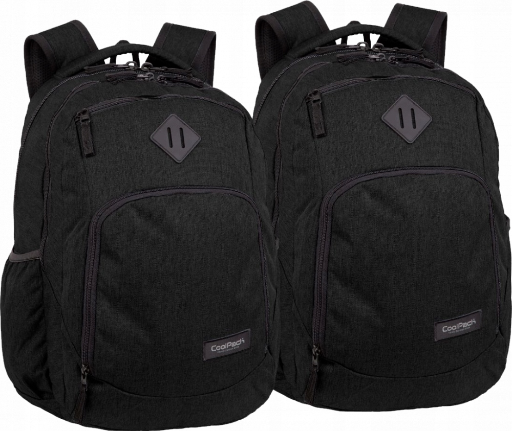 Mestskej a Školské Batohy CoolPack čierne, Kolekcia Snow - 2 kusy